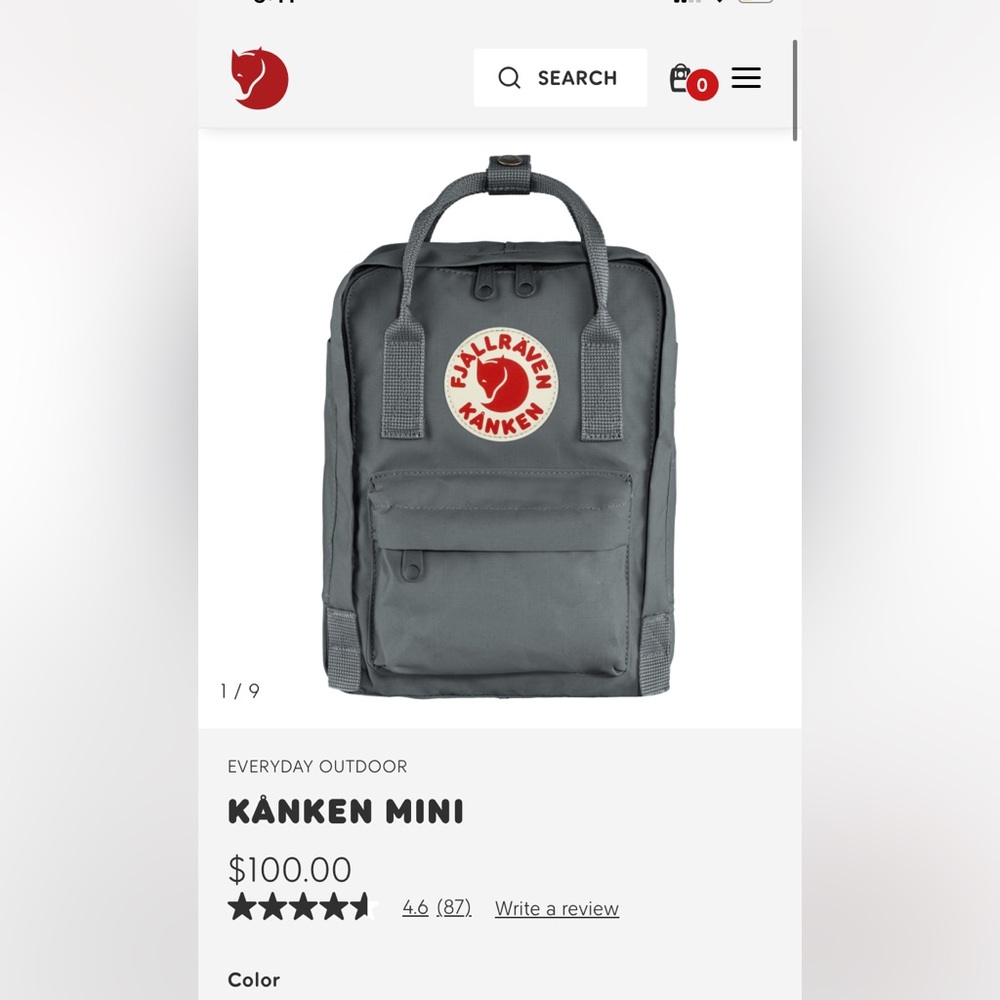 Fjällräven Kånken Mini in Super Grey